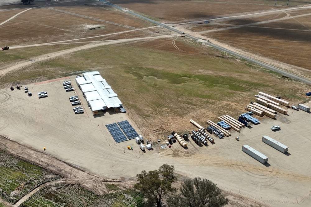 Zoomed out image of Goorambat solar farm