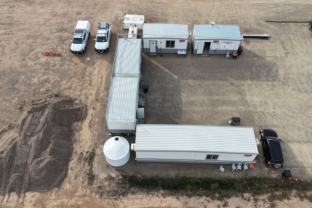 Kennards Hire site services setup at Wangaratta