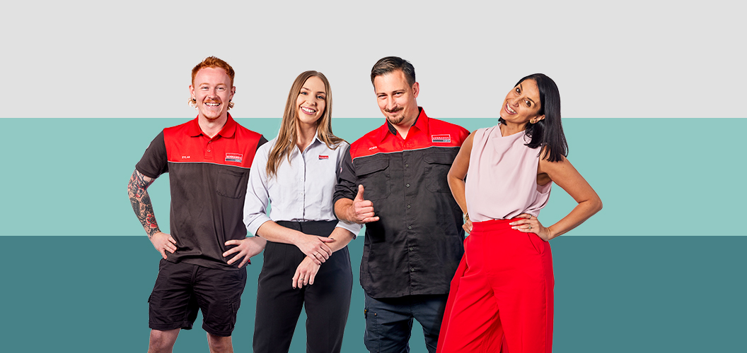 Kennards Hire Team members in uniform