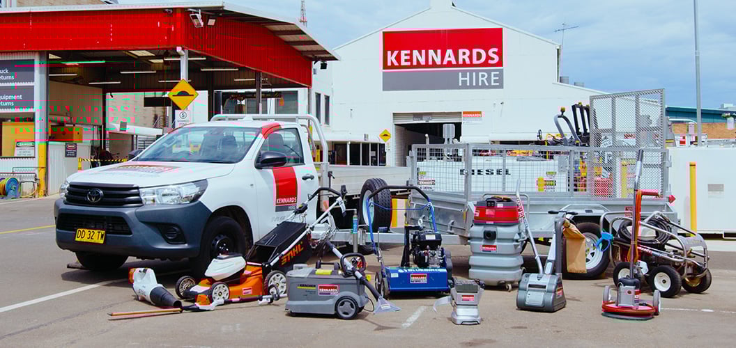 Kennards Hire equipment displayed