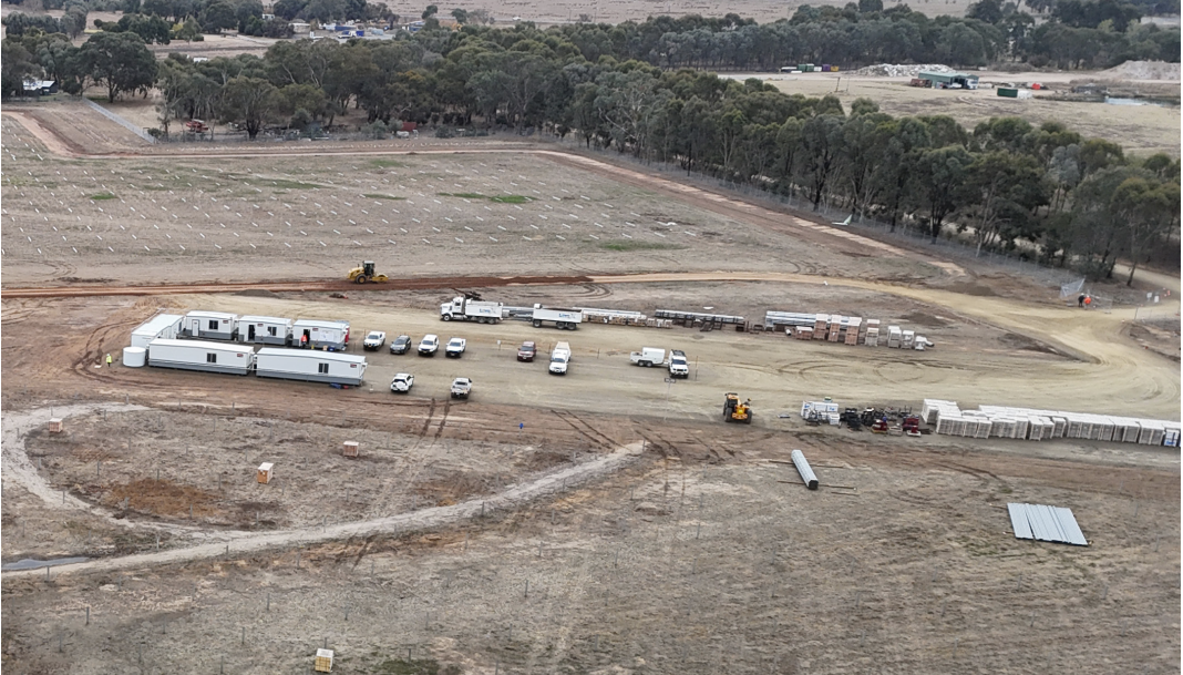 Kennards Hire site services setup at Wangaratta